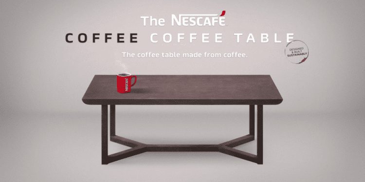 Журнальний столик з кавової гущі від NESCAFÉ