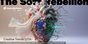 Від Дорослої Дитячості до Креативної Синхронізації: DepositPhotos презентує 8 креативних дизайн-трендів 2026 року