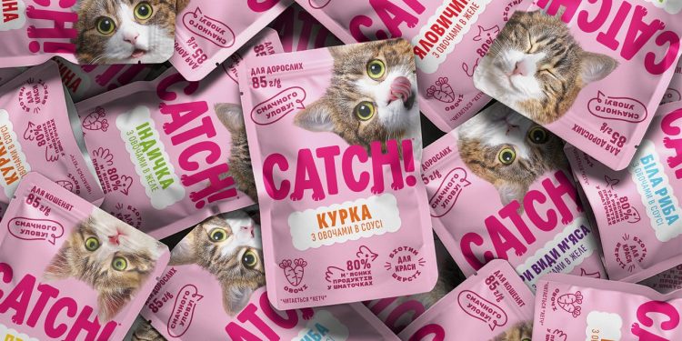 Рожевий старт на полиці: Suziria Group вивела на ринок новий бренд корму CATCH!, створений агенцією Dozen